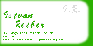 istvan reiber business card